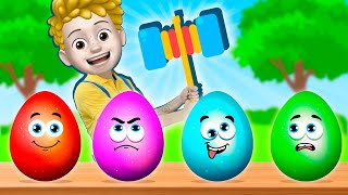 Surprise Eggs Song  Happy Kids Songs HappyKidsSongsUSA [upl. by Artemla]