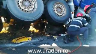 Accident pe autostrada AradTimișoara 22082017 13 [upl. by Atsedom]