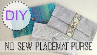 DIY No Sew Placemat Purse  Michele Baratta [upl. by Isola]