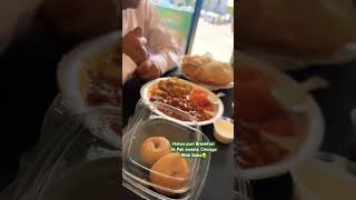 Halwa Puri😋 lifestylewithnazo travel halwa chicago desifood puri yt ytshort shortfilm [upl. by Quintessa81]