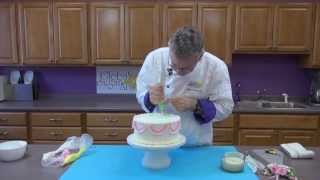 How To Decorate a Buttercream Cake  Gobal Sugar Art [upl. by Hedve988]