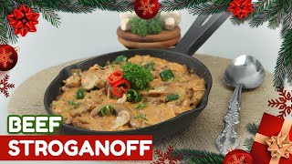 Resep Beef Stroganoff Creamy Sausnya Super Lembut Dagingnya [upl. by Anallese]