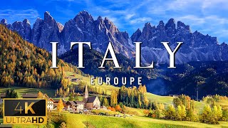 FLYING OVER ITALY 4K UHD  Relaxing Music With Stunning Beautiful Nature 4K Video Ultra HD [upl. by Ocicnarf]