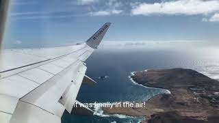 Ryanair complete takeoff amp touchdown  window seat view in the plane [upl. by Dabney]