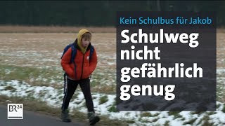 Junge darf nicht in den Bus Wenn der Schulweg nicht gefährlich genug ist  Abendschau  BR24 [upl. by Llennol727]