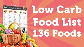 Low Carb Foods List Printable  136 Foods To Lose Weight Fast [upl. by Tawsha]