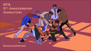 BTS Animation  5 Years with BTS [upl. by Saltzman]