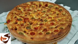 Focaccia pugliese o barese alta croccante e soffice – Cucina Italiana [upl. by Neelrac996]