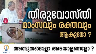 തിരുവോസ്തി മാംസവും രക്തവും ആകുമോ   Eucharistic Miracles   MAC TV [upl. by Ihculo]