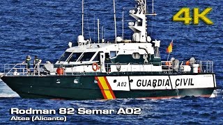 Rodman 82 Semar A02 at Altea 4K [upl. by Nohsreg]