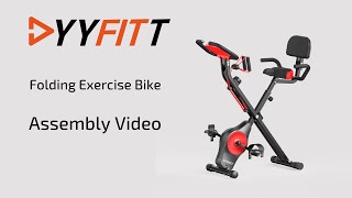 YYFITT Folding Exercise Bike Assembly Video [upl. by Hirasuna]