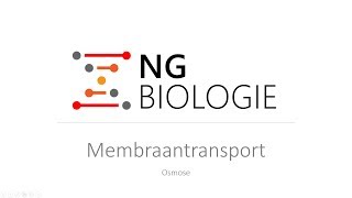 Membraantransport  osmose  HAVOVWO Biologie [upl. by Geno]