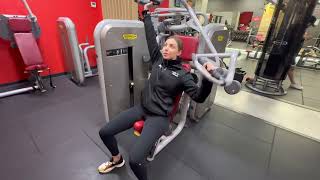 Seated Shoulder Press Pin Loaded Technogym [upl. by Shara50]