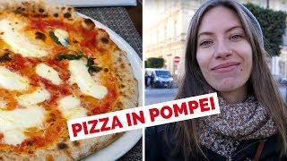 Authentic Italian Pizza in Italy eating at Alleria Pizzeria in Pompei Naples [upl. by Joed]