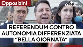 Opposizioni senza Calenda depositano il referendum contro lAutonomia Differenziata [upl. by Aruam]