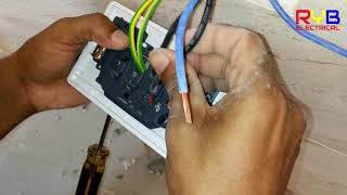 power socket installation and power socket outlet connection [upl. by Atinahc]