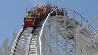 American Coaster Enthusiasts at Lakeside Amusement Park Ride Cyclone Roller Coaster [upl. by Akeem909]