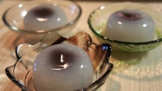 Wagashiquotmizu manjuquot Sweet Water Jelly for Summer [upl. by Nyer]