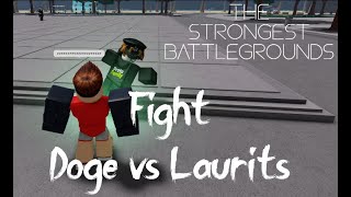 Lil Laurits beats Doge  The strongest battlegrounds  Roblox [upl. by Alison77]