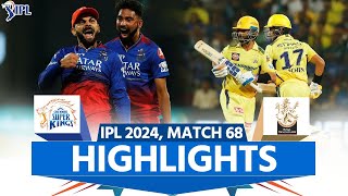 RCB vs CSK IPL 2024 Highlights Royal Challengers Bengaluru vs Chennai Super Kings Match Highlights [upl. by Oakman]