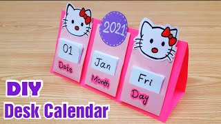 How to make New Year 2021 Desk Calendar  DIY Calendar  Handmade Desk Calendar  New Year Crafts [upl. by Trudnak]