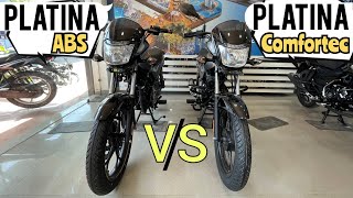 Platina 110 ABS vs 110 Comfortec ⚡ Bajaj Platina 110 Detailed Comparison  Harsh [upl. by Thorrlow]