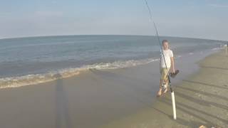 SALTWATER Shore Fishing Dewey Beach [upl. by Grenville644]