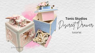 Tonic Studios Discreet Drawer Gift Box tutorial [upl. by Enymsaj]