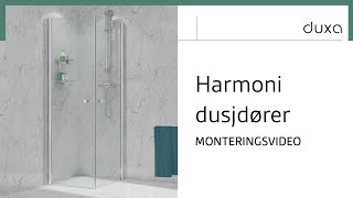 Hvordan montere Harmoni dusjdører  Monteringsvideo  Duxabathno [upl. by Annayhs]