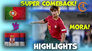 Portugal v Serbia  U17 Euro Championship semifinal  Highlights 02062024 [upl. by Albina]