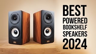 Top 5 Best Powered Bookshelf Speakers 2024 [upl. by Bogey]