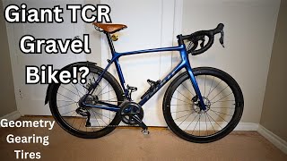 Giant TCR As A Gravel Bike  How Good Is It [upl. by Einnoj]