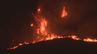 Fire rips through Saddleworth Moor following hottest winter days on record [upl. by Mik]