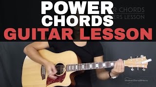 How To Play Guitar Power Chords  Beginners Guitar Lesson [upl. by Eihpos38]