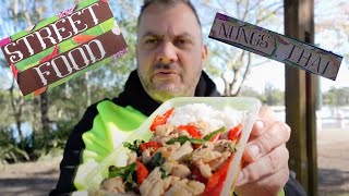 Nongs Thai Street Food Tuncurry  Chilli Basil Chicken Review  Chicken Wings and Spring Rolls [upl. by Pearle]