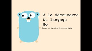 12  Introduction à Go golang Serialisation  Déserialisation JSON en Go Niveau moyen [upl. by Lenci966]