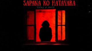 VOTEY LAMA x marshalldavid3662  Sapana Ko Hatayara  LYRIC VIDEO  PRODBY Moovelovely [upl. by Nifled]