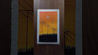 Sunset colour🖌️ painting😱art tranding shorts viralshort [upl. by Nadaba]