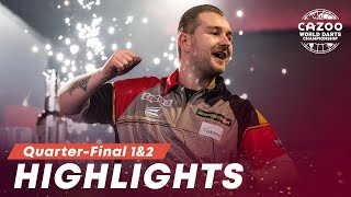 MAKING HISTORY 🇧🇪  QuarterFinal 1amp2 Highlights  202223 Cazoo World Darts Championship [upl. by Niledam]