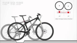 Animation 29quot vs 26quot Mountainbike [upl. by Teloiv]