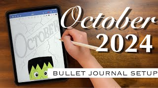 October 2024 Digital Bullet Journal Setup  Plan with Me [upl. by Yraeht]