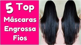 Top 5 Máscaras Engrossa Cabelos Ralos e Finos [upl. by Attenat35]