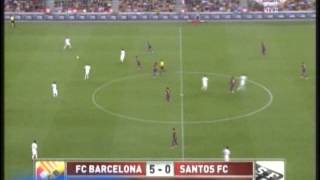 Barcelona 8 Santos 0 Relato Mariano Closs Trofeo Joan Gamper 2013 Los goles 282013 [upl. by Eittik314]