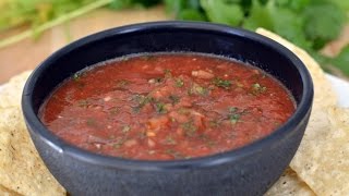 RESTAURANT STYLE MEXICAN SALSA  How To Make Basic Salsa  SyS [upl. by Calypso]