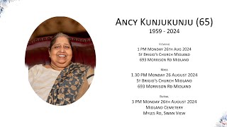 Ancy Kunjukunju  Viewing and Funeral Service [upl. by Assiren]