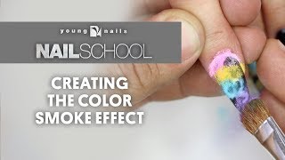 YN NAIL SCHOOL  CREATING THE COLOR SMOKE EFFECT [upl. by Herschel]