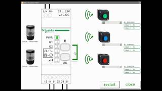 Schneider Electric Configuración de salidas biestables en Pulsador Wireless XB5R [upl. by Agate99]