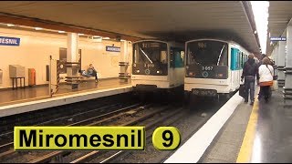 Métro de Paris  Miromesnil  Ligne 9  RATP MF67  2014 [upl. by Basilius]