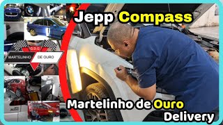 Martelinho de Ouro Delivery Desamassando Paralama Jeep Compass [upl. by Gord]