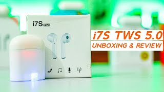 i7s TWS REVIEW and UNBOXING  Bluetooth 50 TWS Wireless Earbuds [upl. by Vivian]